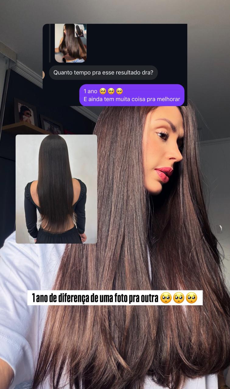 Comparativo de um ano de diferença entre duas fotos